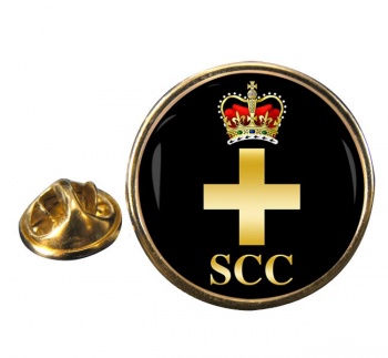 SCC First Aid Round Pin Badge
