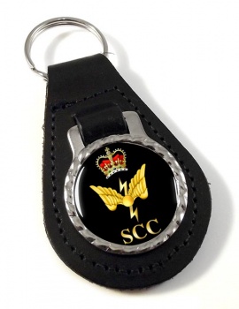 SCC Communications Leather Key Fob