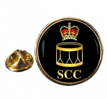 SCC Drummer Round Pin Badge