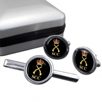SCC Shooting Full Bore Round Cufflink and Tie Clip Set