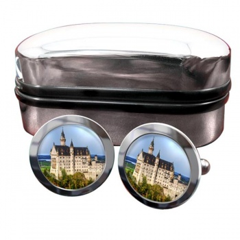 Schloss Neuschwanstein Round Cufflinks