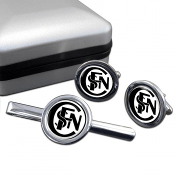 SNCF Cufflink and Tie Clip Set