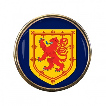 Scottish Lion Round Pin Badge