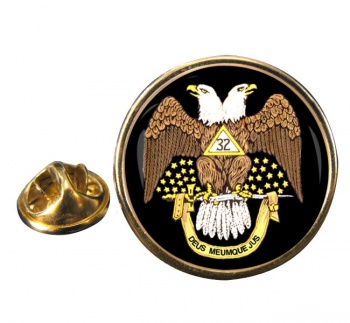 Scottish Rite of Freemasonry Round Pin Badge