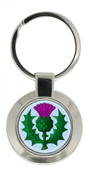 Scottish Thistle Chrome Key Ring