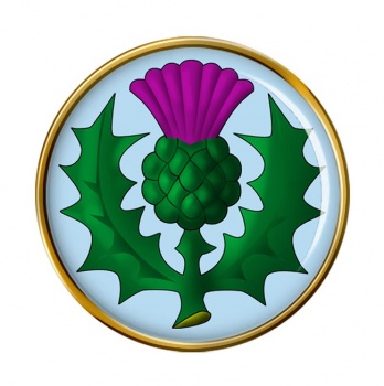 Scottish Thistle Round Pin Badge