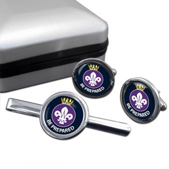 Sea Scouts Round Cufflink and Tie Clip Set