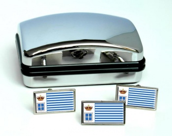 Principato di Seborga Flag Cufflink and Tie Pin Set