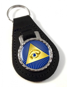 Eye of Providence (All Seeing Eye of God) Leather Key Fob