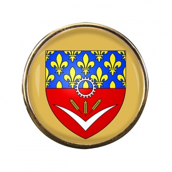 Seine-Saint-Denis (France) Round Pin Badge
