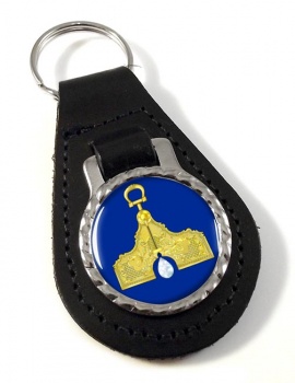 Masonic Lodge Senior Warden Leather Key Fob