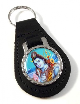 Lord Shiva Leather Key Fob