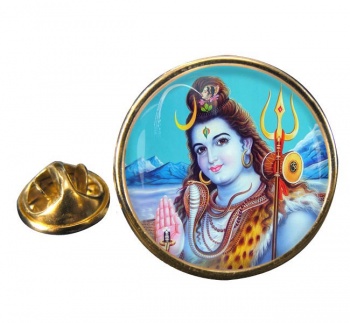 Lord Shiva Round Pin Badge