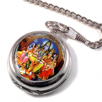 Shiv Family Portrait Pocket Watch