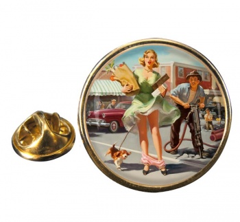 Shopper's Dilemma Pin-up Round Pin Badge