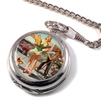 Shopper's Dilemma Pin-up Pocket Watch
