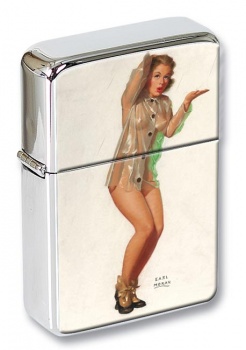 A Little Shower Pin-up Girl Flip Top Lighter