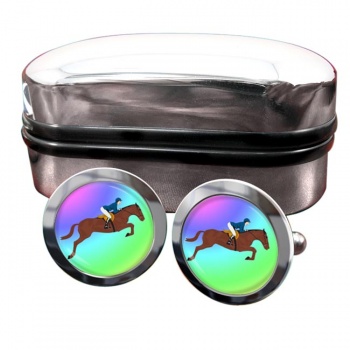 Show Jumper Round Cufflinks