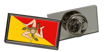 Sicily Sicilia (Italy) Flag Pin Badge