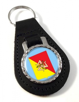 Sicily Sicilia (Italy) Leather Key Fob