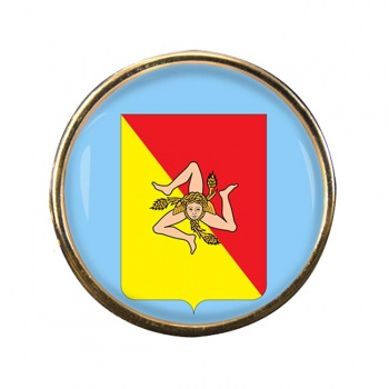 Sicily Sicilia (Italy) Round Pin Badge