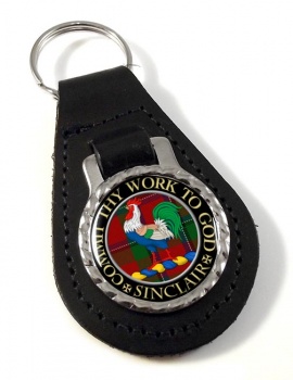 Sinclair Scottish Clan Leather Key Fob