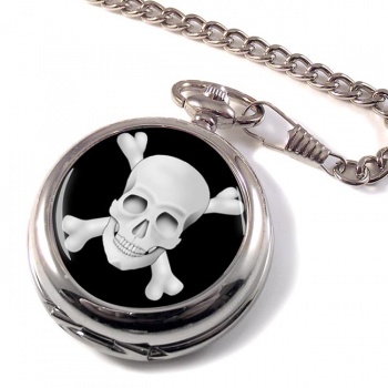 Skull and Crossbones Jolly Roger Pocket Watch