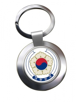 South Korea Crest Metal Key Ring