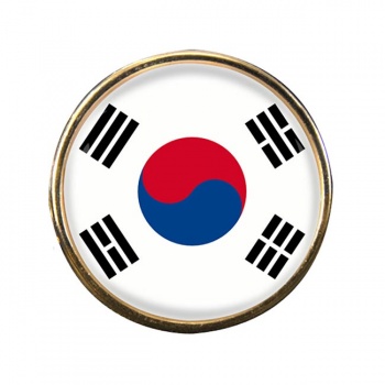 South Korea Round Pin Badge