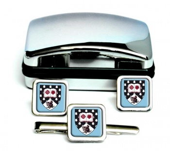 County Sligo (Ireland) Square Cufflink and Tie Clip Set