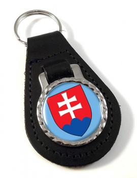 Slovakia Slovensko Leather Key Fob