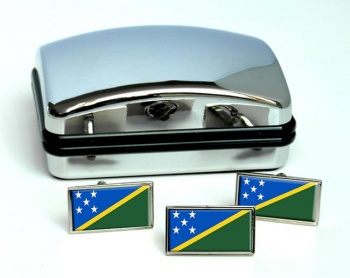Solomon Islands Flag Cufflink and Tie Pin Set