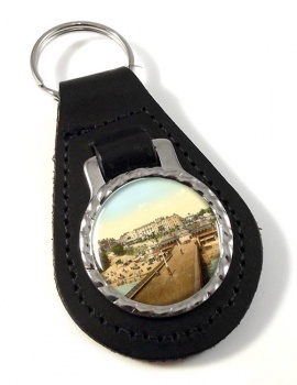 Southend Pier and Beach Leather Key Fob