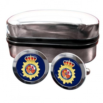 Cuerpo Nacional de Policía Round Cufflinks