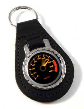 Speedometer Leather Key Fob