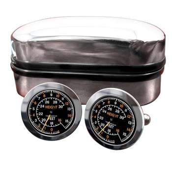 Spitfire Altimeter Round Cufflinks