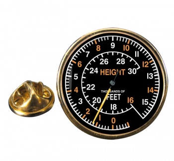 Spitfire Altimeter Round Lapel