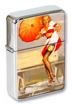 I've Been Spotted Pin-up Girl Flip Top Lighter