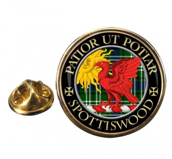 Spottiswood Scottish Clan Round Pin Badge