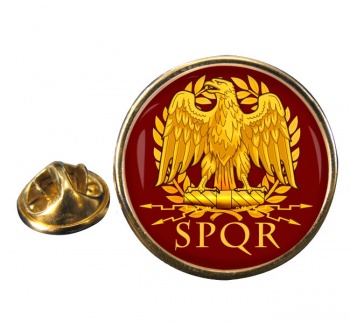 Roman Standard Round Pin Badge