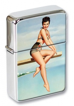 Springboard Pin-up Girl Flip Top Lighter