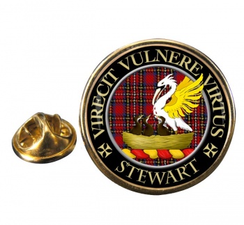 Stewart Scottish Clan Round Pin Badge