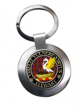 Stewart Scottish Clan Chrome Key Ring