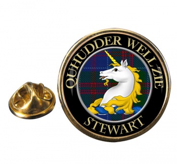 Stewart of Appin Scottish Clan Round Pin Badge