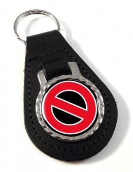 STOP! Leather Key Fob