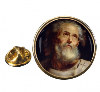 Saint Peter Round Pin Badge