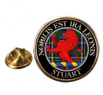 Stuart Scottish Clan Round Pin Badge