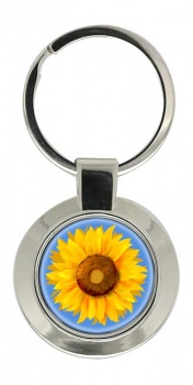 Sunflower Chrome Key Ring