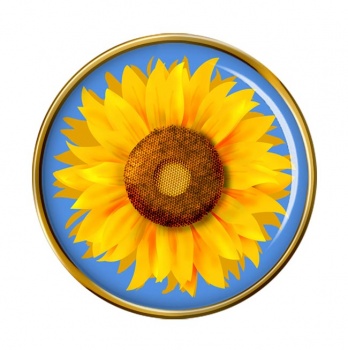 Sunflower Round Pin Badge