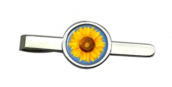Sunflower Round Tie Clip